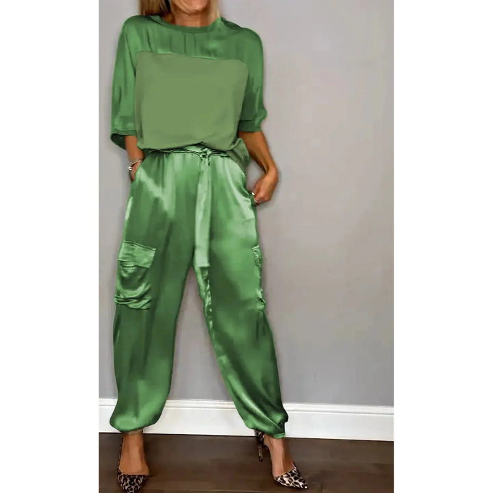 Graphic Floral Two-Piece Set