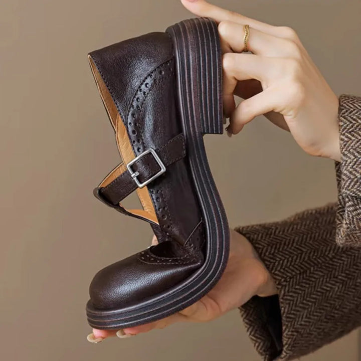 Lace-Up T-Strap Shoes