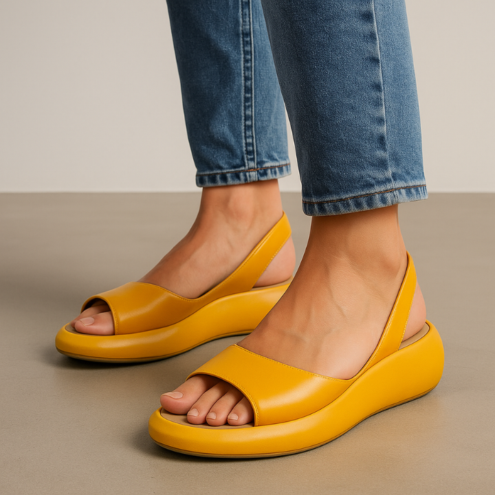 Open Toe Slingback Platform Sandals