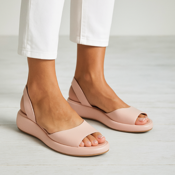 Open Toe Slingback Platform Sandals