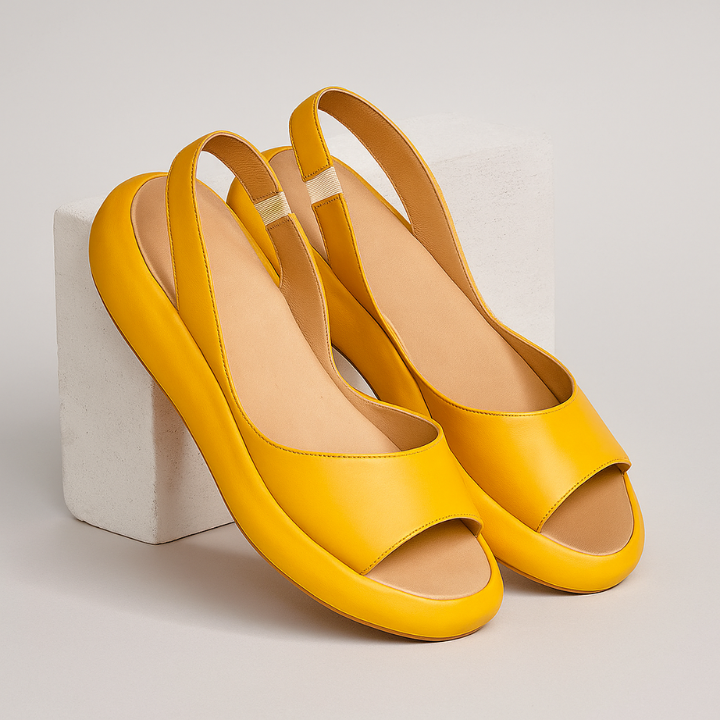 Open Toe Slingback Platform Sandals