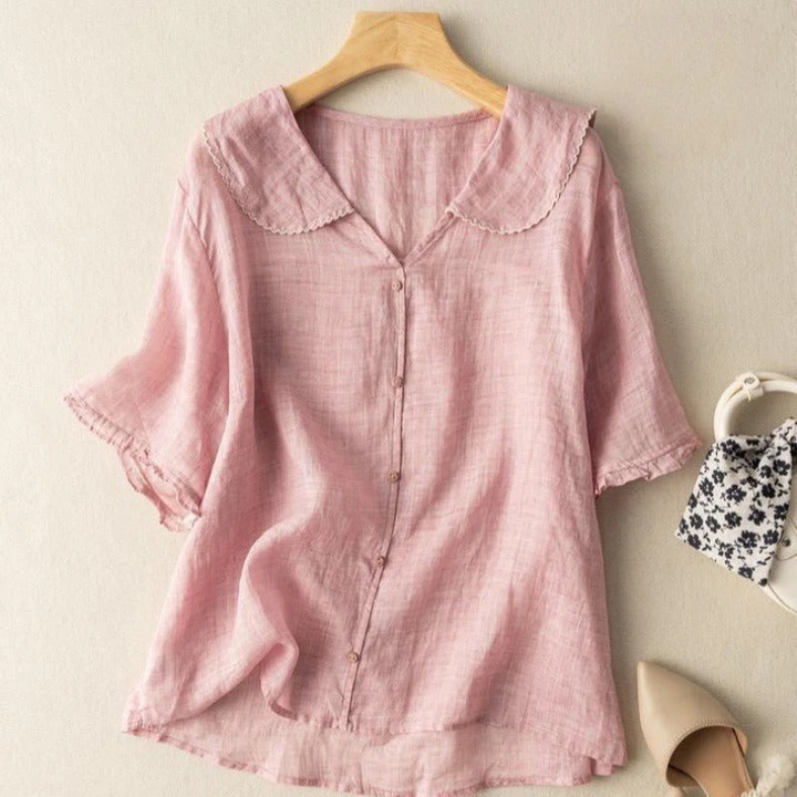 Relaxed Collar Casual Blouse