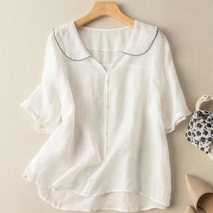 Relaxed Collar Casual Blouse