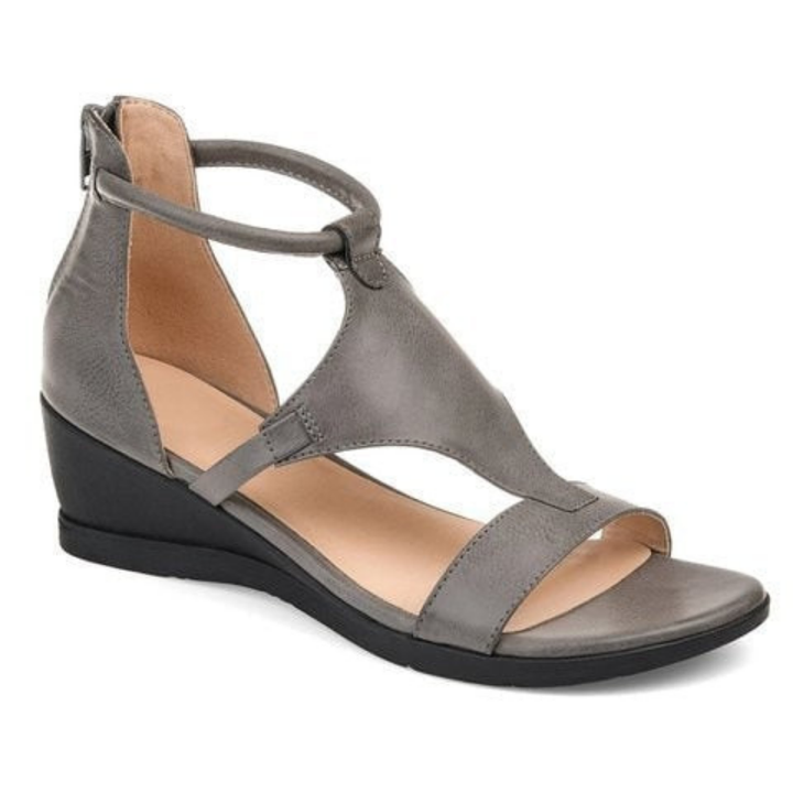 Ankle Strap Open Toe Wedge Sandals