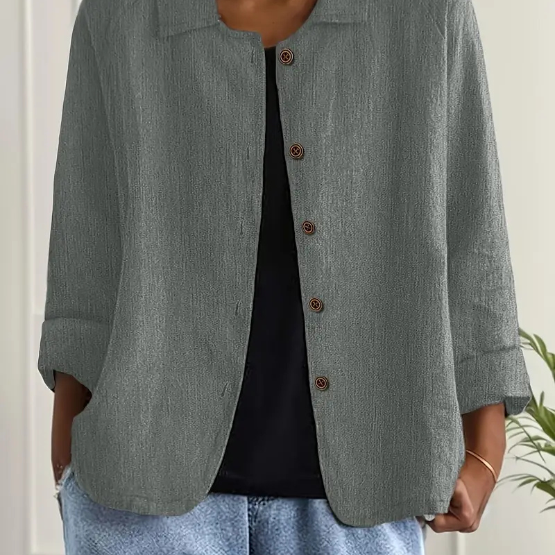 Button-Down Relaxed Shirt Jacket