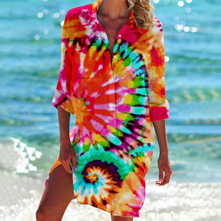 Casual Button-Front Shirt Dress