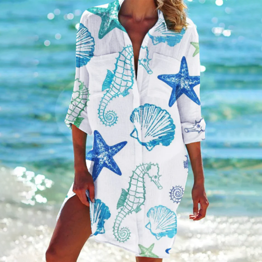 Casual Button-Front Shirt Dress