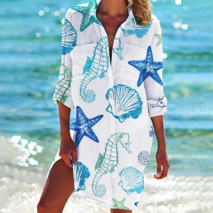 Casual Button-Front Shirt Dress