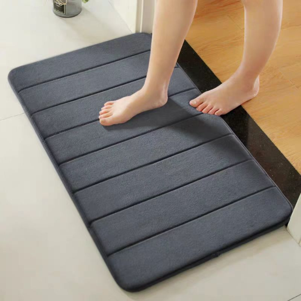 Soft-Feel Absorbent Bath Mat | Textured Grip Design