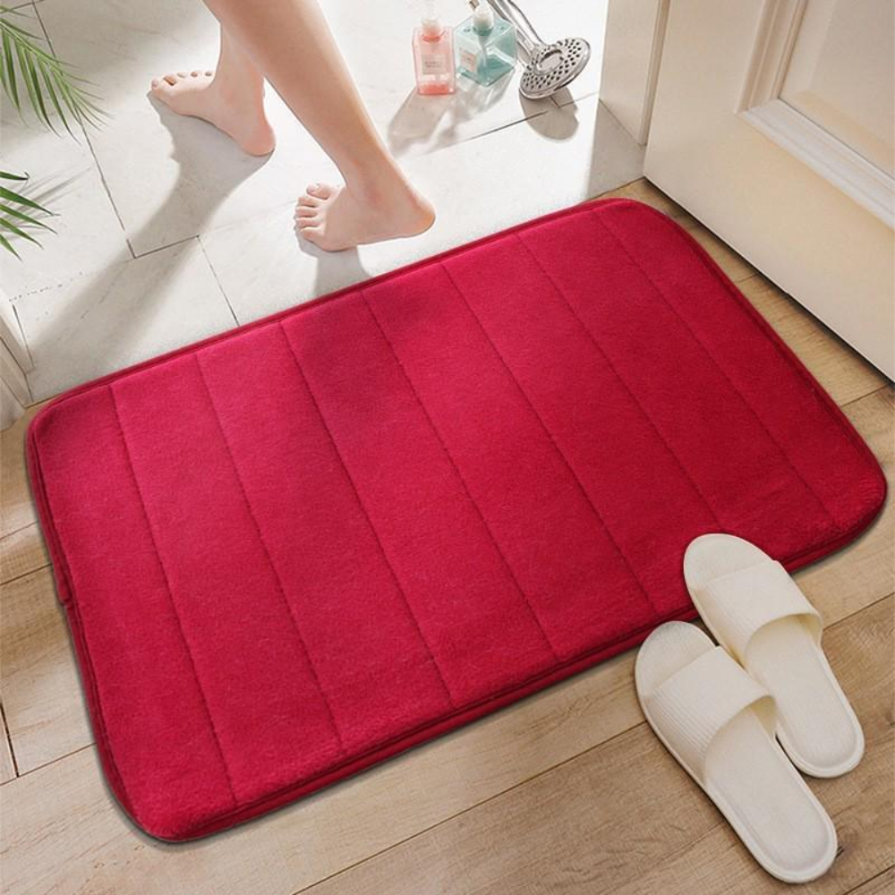 Soft-Feel Absorbent Bath Mat | Textured Grip Design