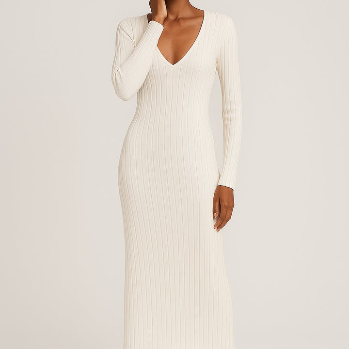 Women's Ribbed Knit Sweater Dress