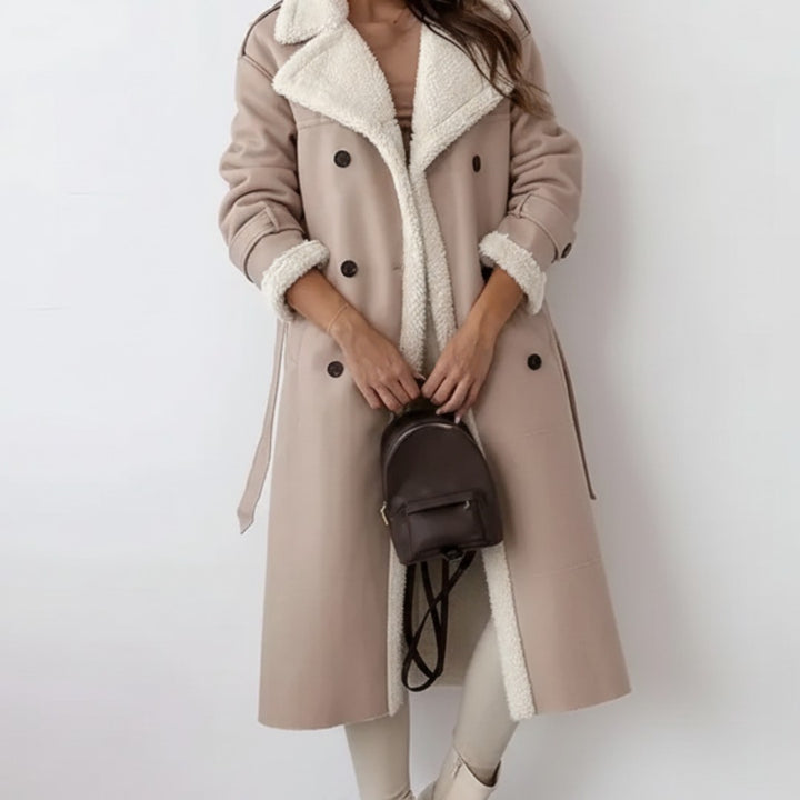 Women’s Long Shearling-Lined Trench Coat