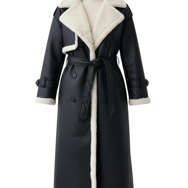 Women’s Long Shearling-Lined Trench Coat