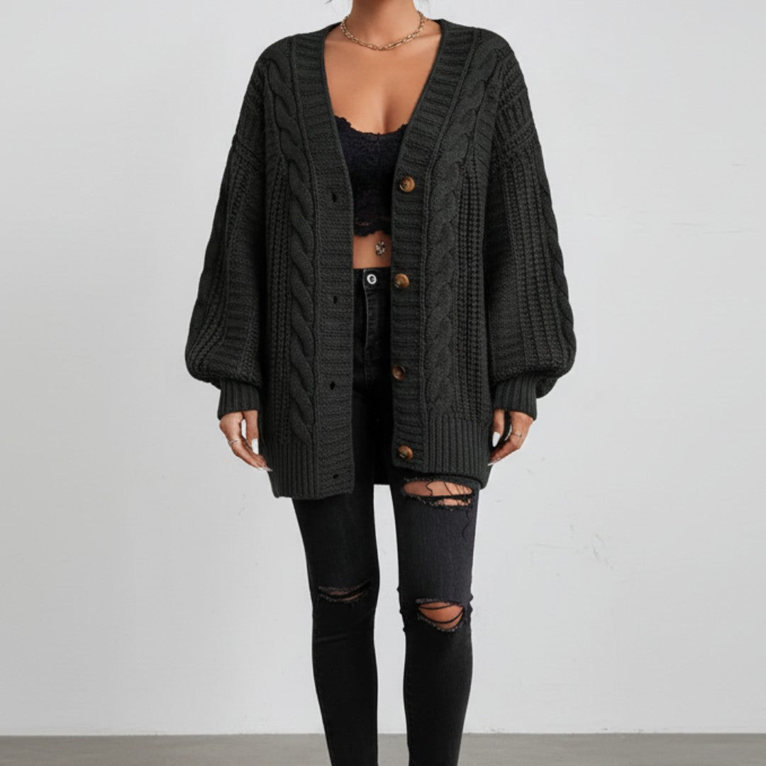 Women’s Oversized Cable Knit Cardigan