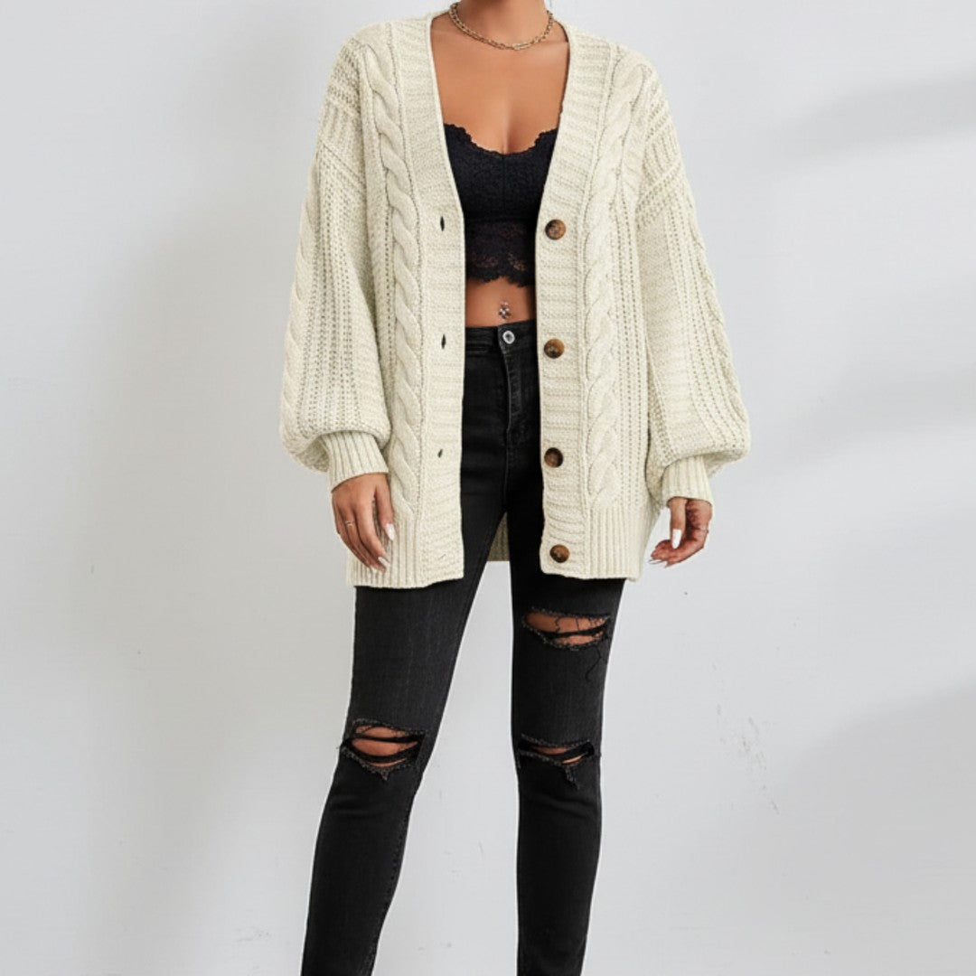 Women’s Oversized Cable Knit Cardigan