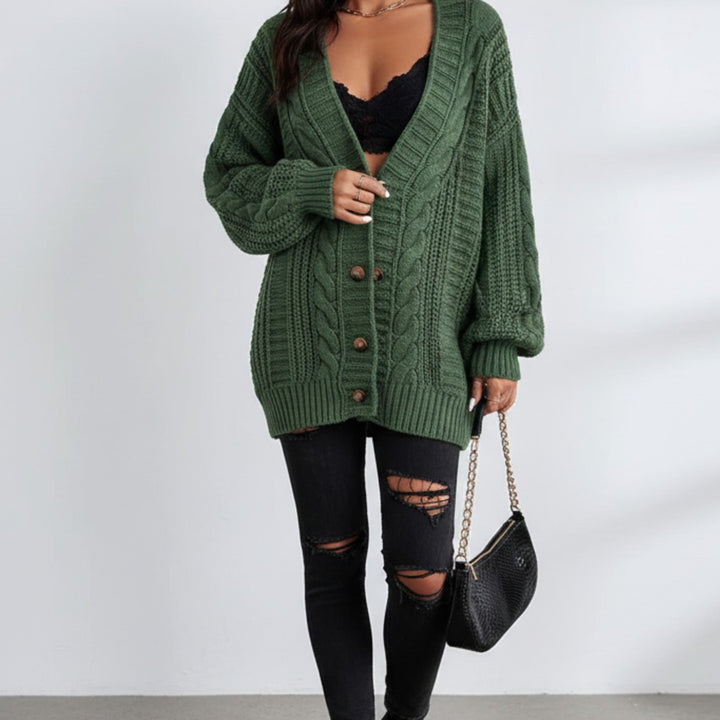 Women’s Oversized Cable Knit Cardigan
