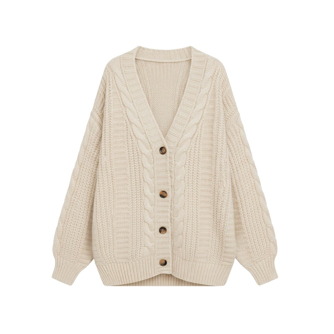 Women’s Oversized Cable Knit Cardigan
