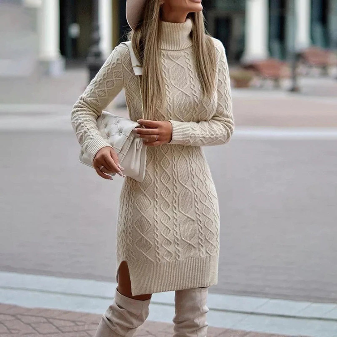 Cable Knit Sweater Dress