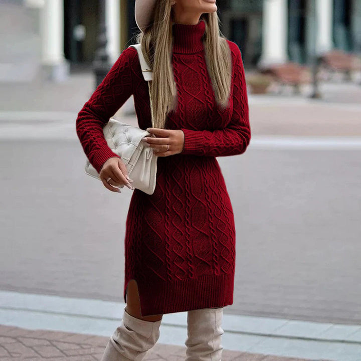 Cable Knit Sweater Dress