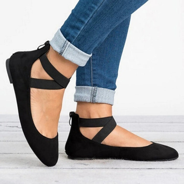 Cross-Strap Ballet Flats