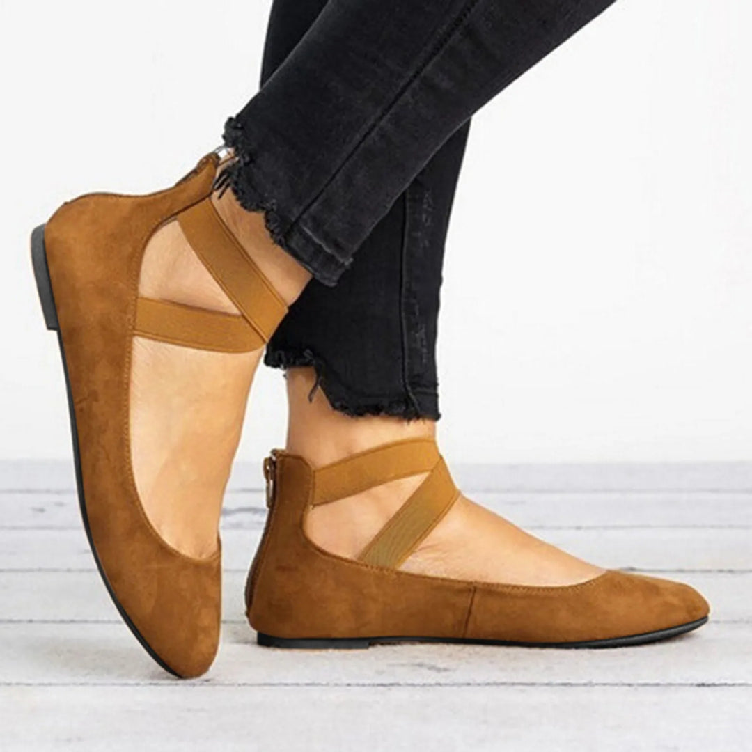 Cross-Strap Ballet Flats