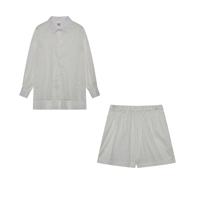 Button Shirt And Shorts Set