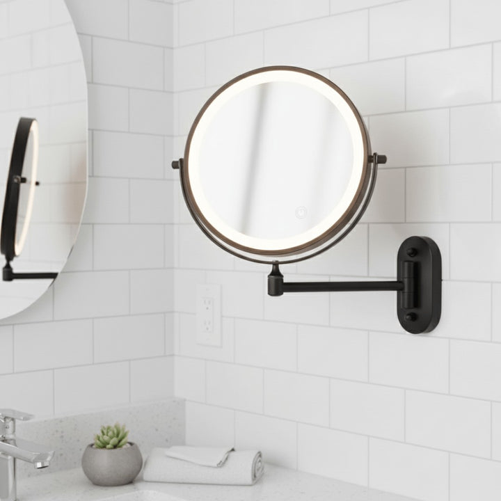 MAGNIFILUX – LED Magnifying Mirror with Adjustable Lighting and Rechargeable Battery
