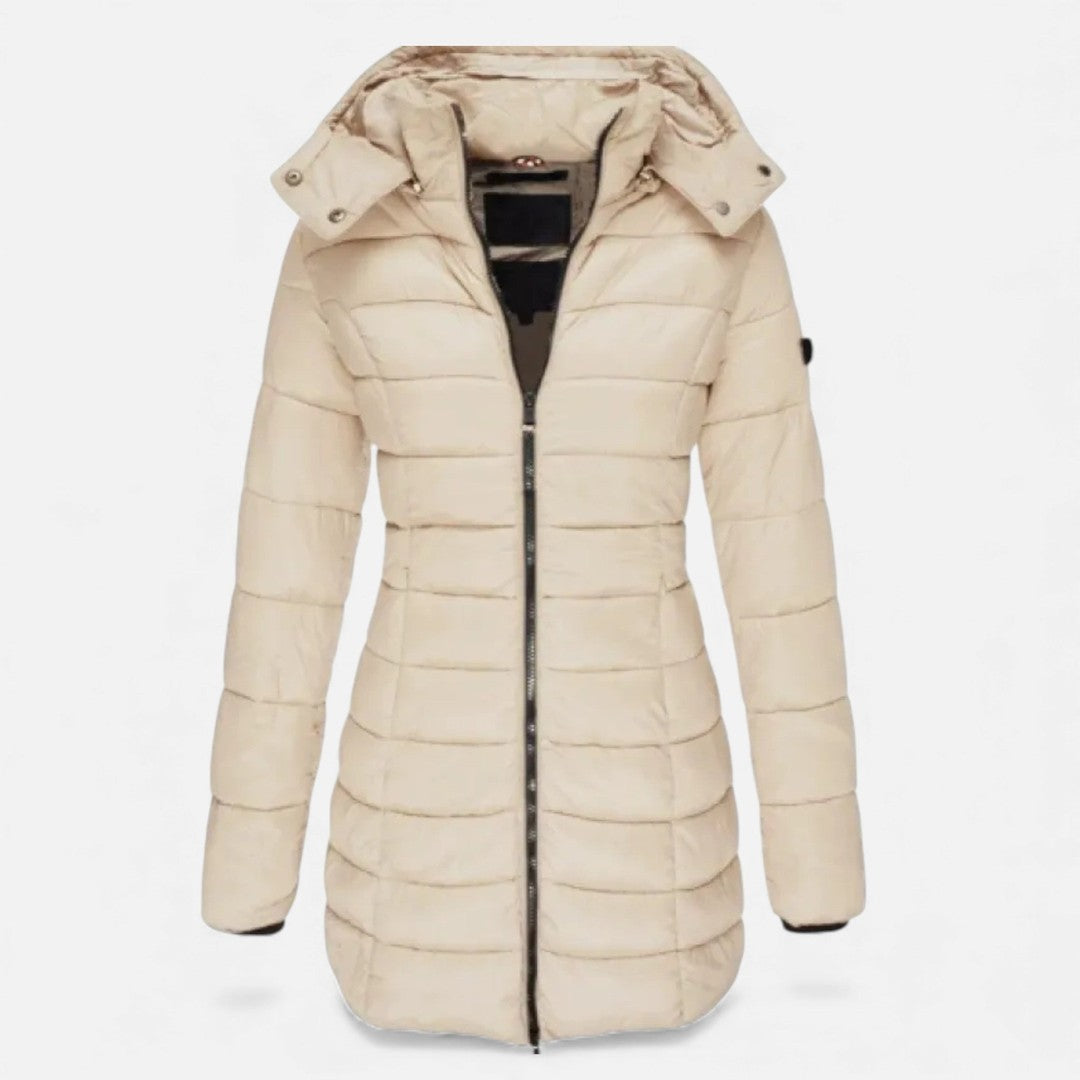 Valmonti | Women’s Puffer Quilted Slim Mid-Length Jacket