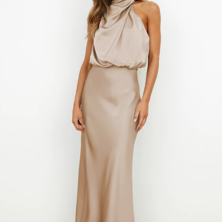 Square Neck A-Line Midi Dress