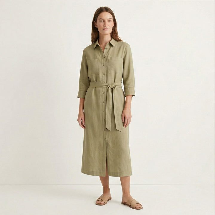 Button Front Shirt Dress