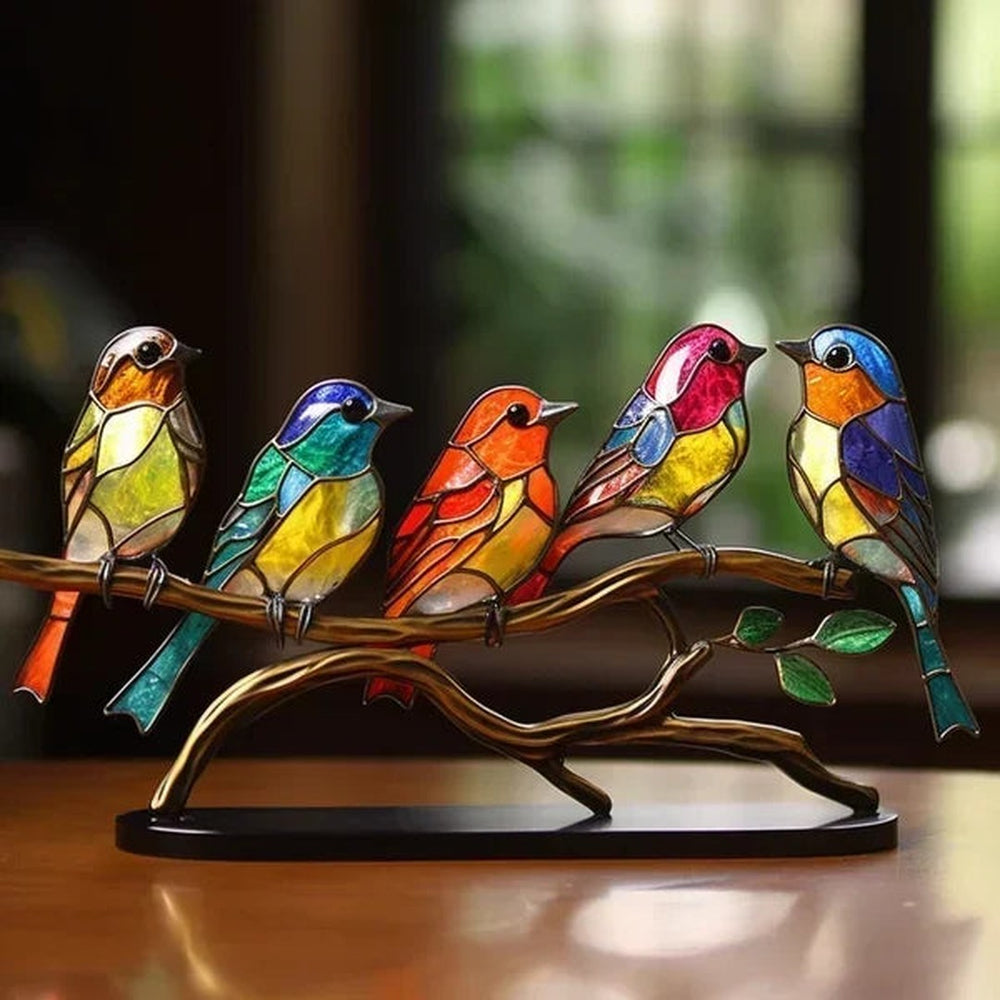 Coloured Glass Birds for Chic Interior Design - ChicGlass Birds-5 Birds-State of Style