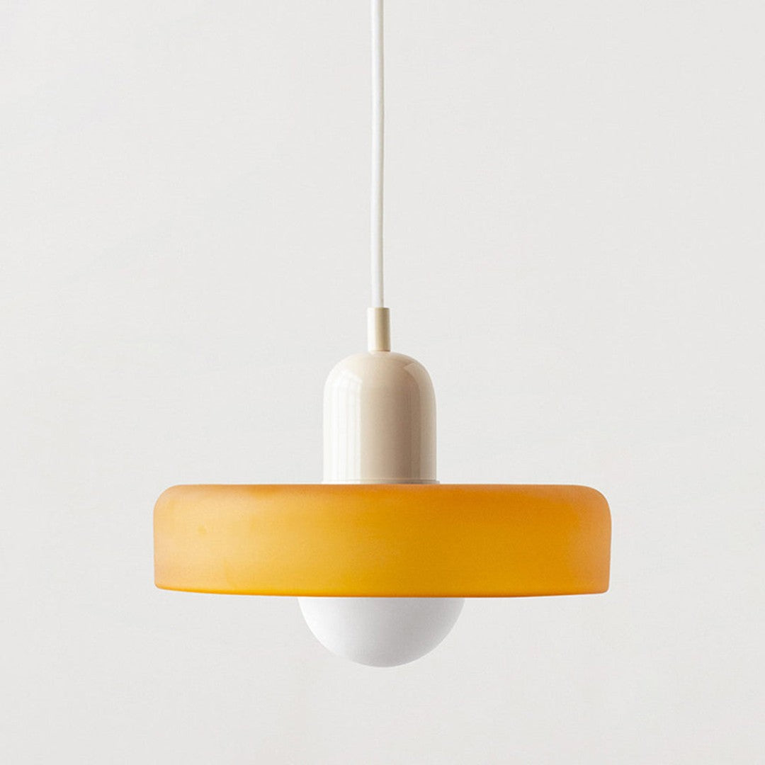 Colourful Pendant Lamp in Bauhaus Style - StiloGlas-Beige-Yellow-25 x 18 cm-State of Style