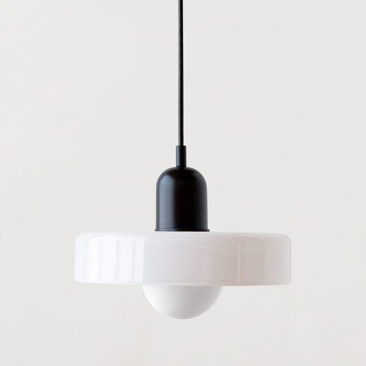 Colourful Pendant Lamp in Bauhaus Style - StiloGlas-Black-White-25 x 18 cm-State of Style