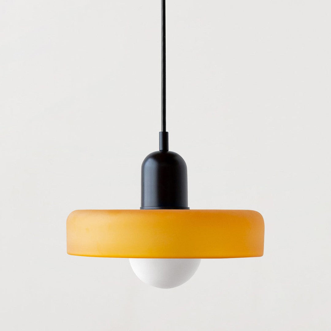 Colourful Pendant Lamp in Bauhaus Style - StiloGlas-Black-Yellow-25 x 18 cm-State of Style