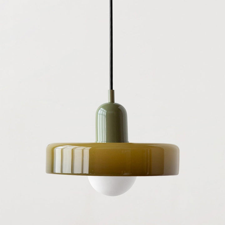 Colourful Pendant Lamp in Bauhaus Style - StiloGlas-Green-Green-25 x 18 cm-State of Style