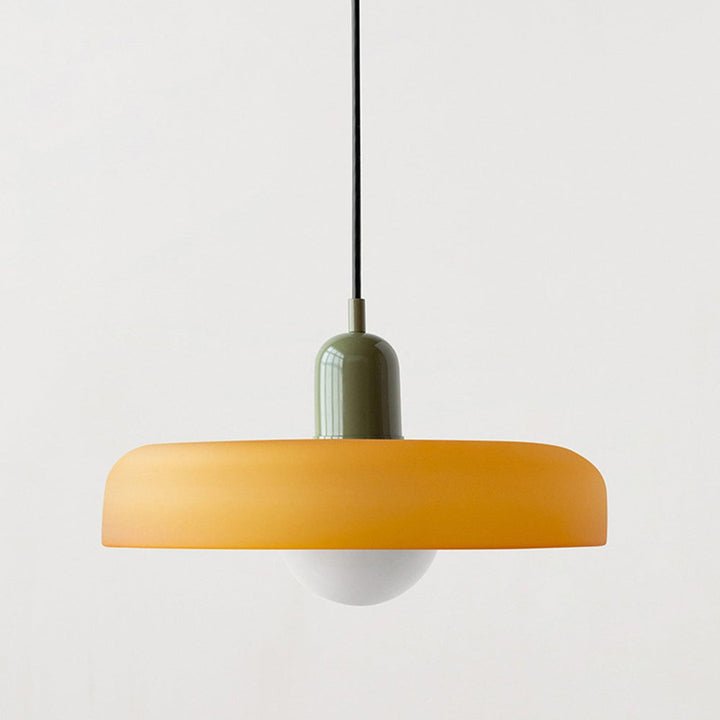 Colourful Pendant Lamp in Bauhaus Style - StiloGlas-Red-Green-25 x 18 cm-State of Style