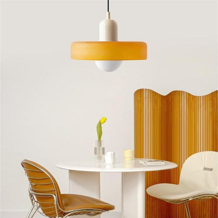 Colourful Pendant Lamp in Bauhaus Style - StiloGlas-Red-Green-25 x 18 cm-State of Style