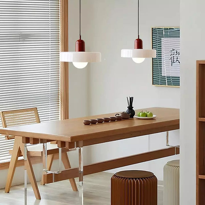 Colourful Pendant Lamp in Bauhaus Style - StiloGlas-Red-Green-25 x 18 cm-State of Style
