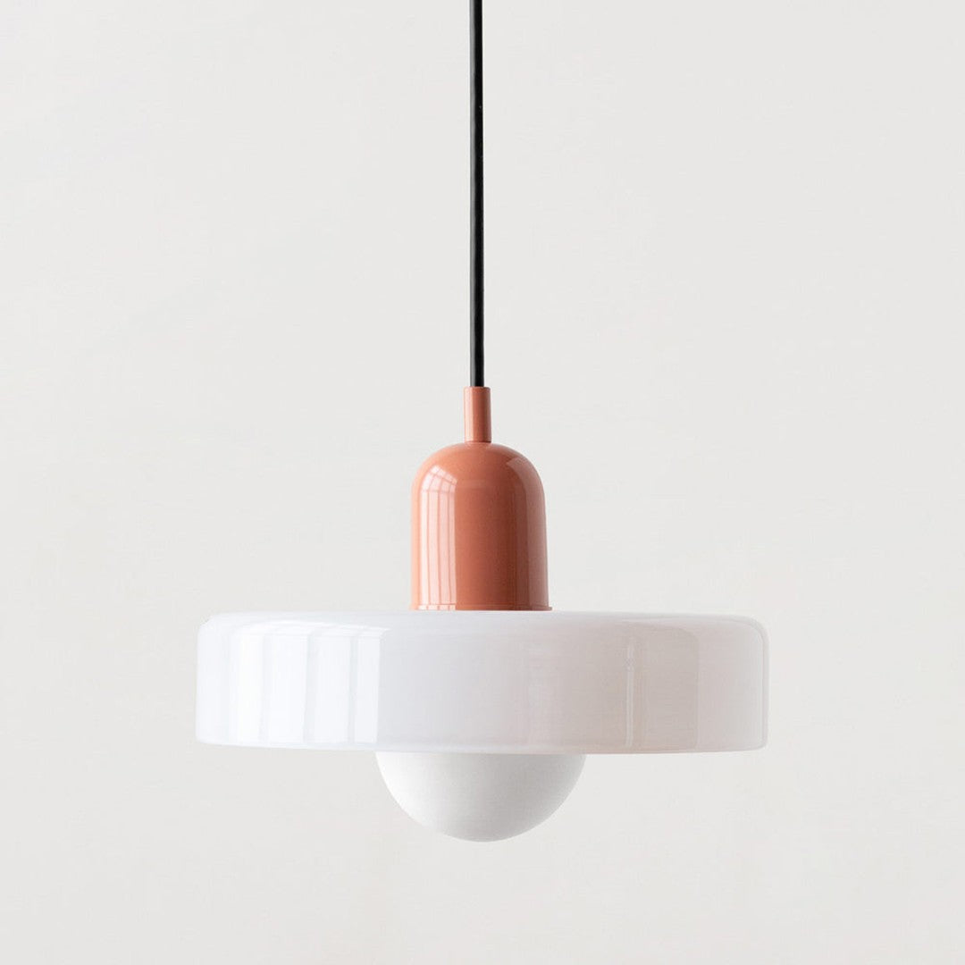 Colourful Pendant Lamp in Bauhaus Style - StiloGlas-Red-Green-25 x 18 cm-State of Style