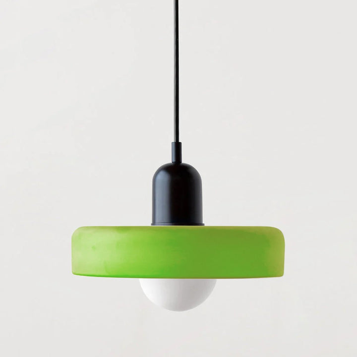 Colourful Pendant Lamp in Bauhaus Style - StiloGlas-Red-Green-25 x 18 cm-State of Style