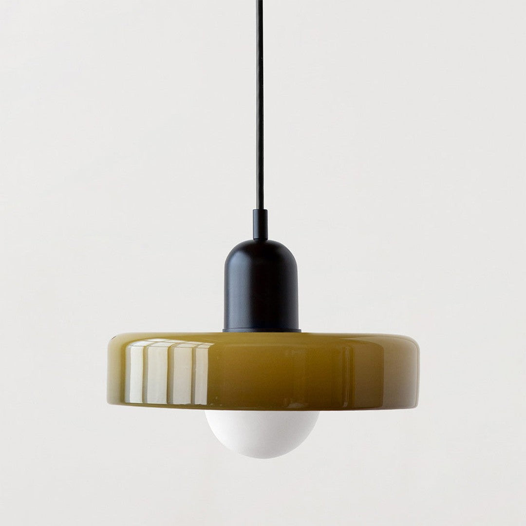 Colourful Pendant Lamp in Bauhaus Style - StiloGlas-Red-Green-25 x 18 cm-State of Style