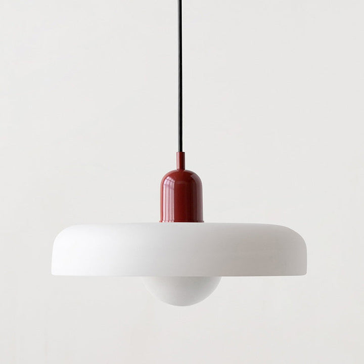 Colourful Pendant Lamp in Bauhaus Style - StiloGlas-Red-White-25 x 18 cm-State of Style