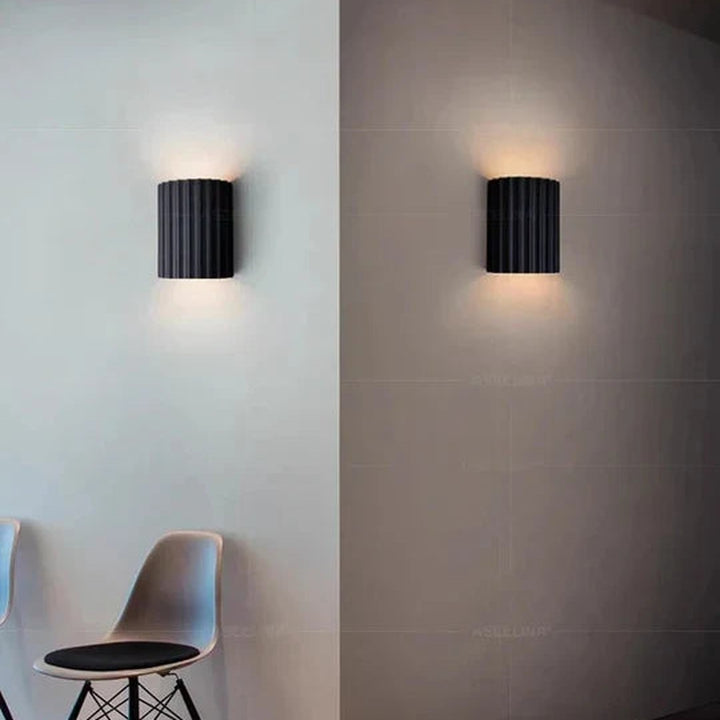 Contemporary Resin Wall Lamps - GlowStone-Black-State of Style