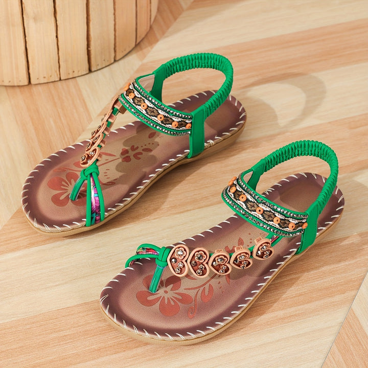 Open-Toe Flat Sandals
