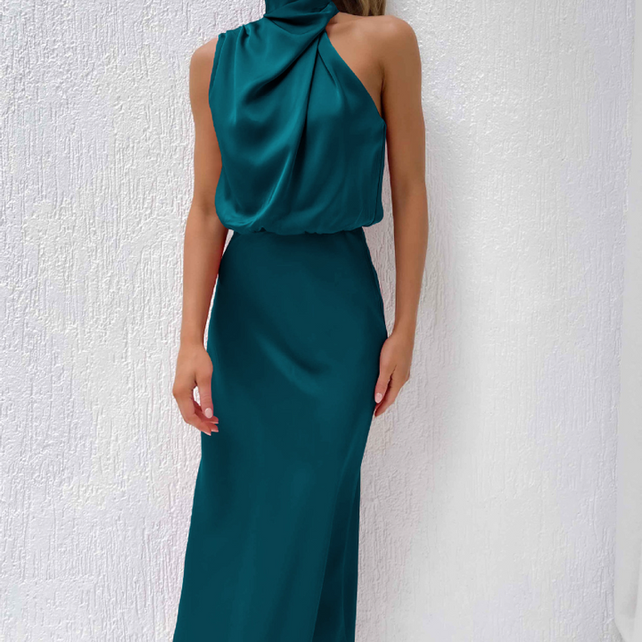 Square Neck A-Line Midi Dress