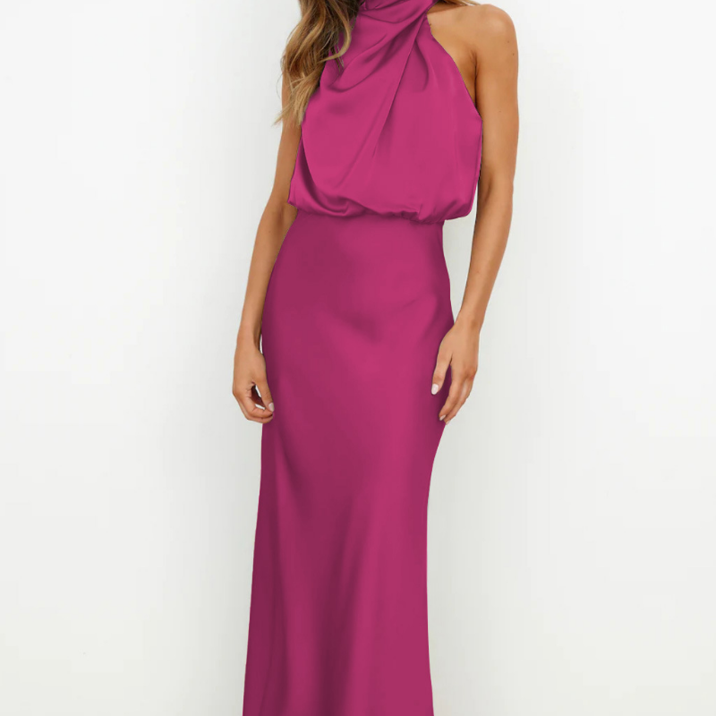 Square Neck A-Line Midi Dress