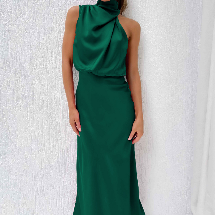Square Neck A-Line Midi Dress