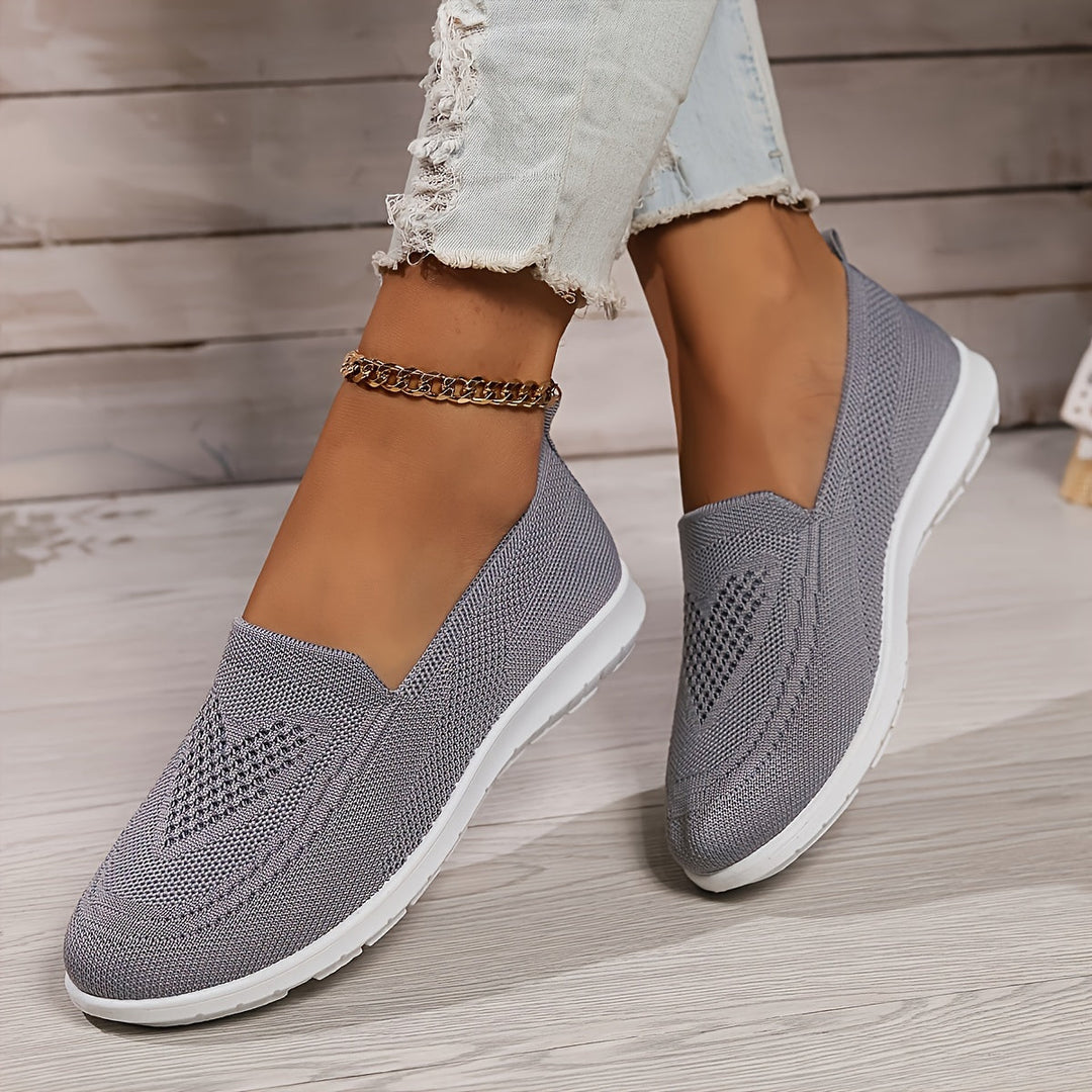 Knit Slip-On Walking Shoes