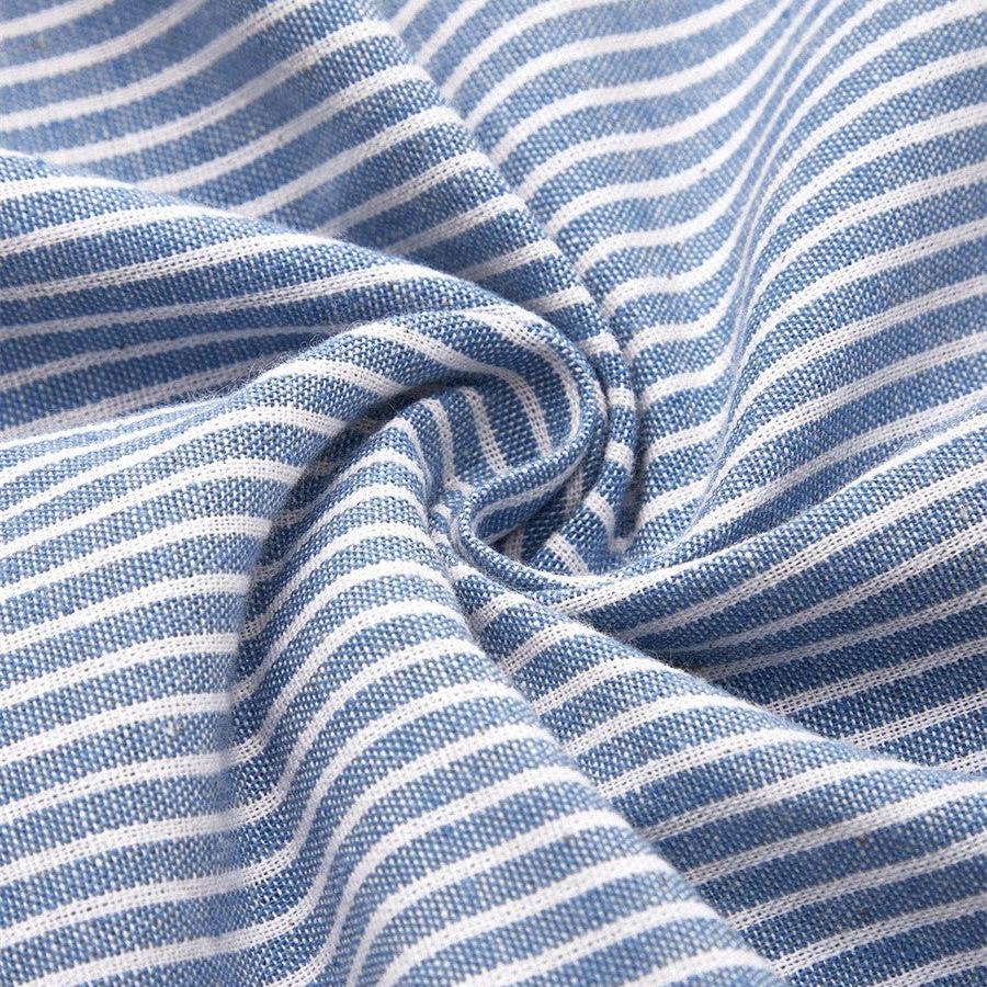Casual Striped A-Line Midi Dress