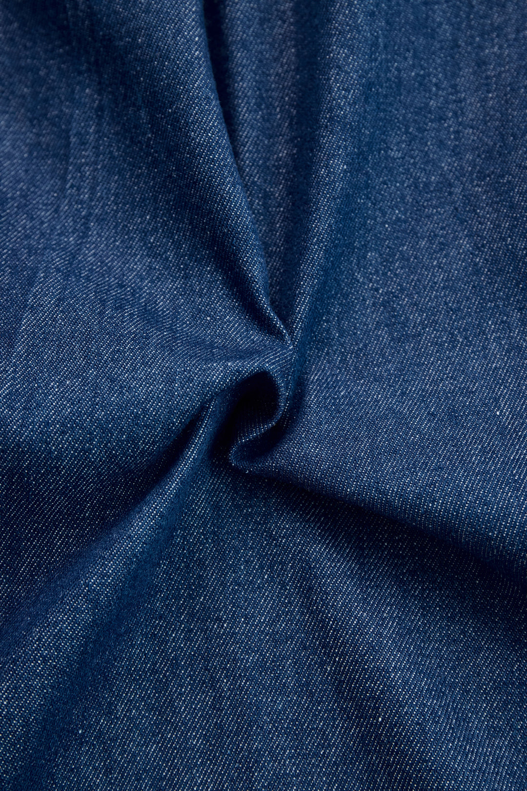 Contrast-Stitch Zip-Front Wide-Leg Denim-Look Jumpsuit
